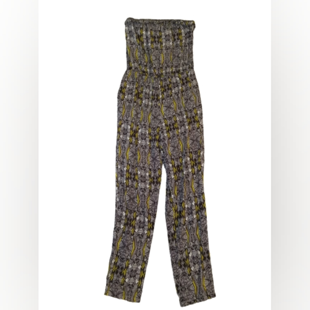 TeenpLo Black and Yellow Strapless Romper